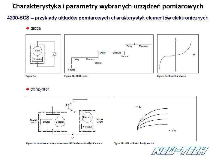 Charakterystyka i parametry wybranych urządzeń pomiarowych 4200 -SCS – przykłady układów pomiarowych charakterystyk elementów Charakterystyka i parametry wybranych urządzeń pomiarowych 4200 -SCS – przykłady układów pomiarowych charakterystyk elementów