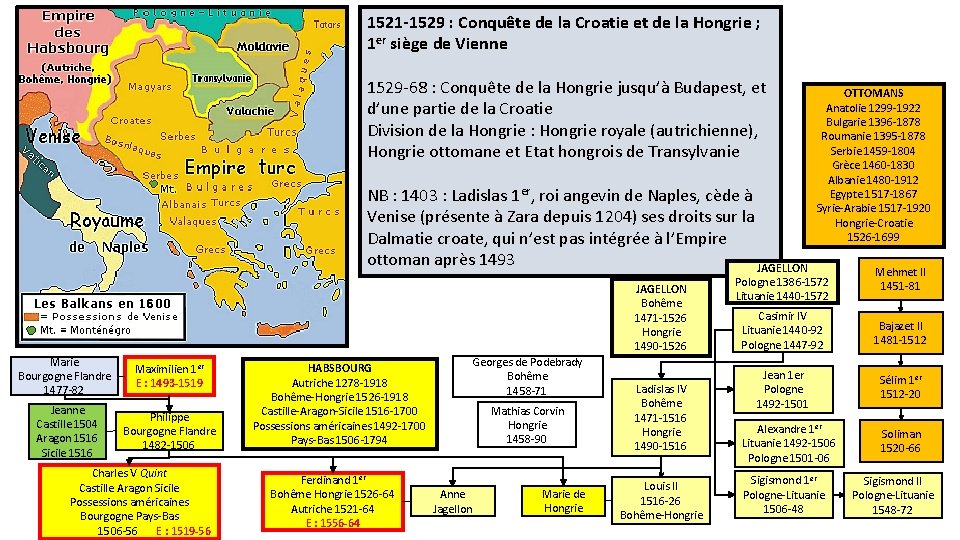 1521 -1529 : Conquête de la Croatie et de la Hongrie ; 1 er