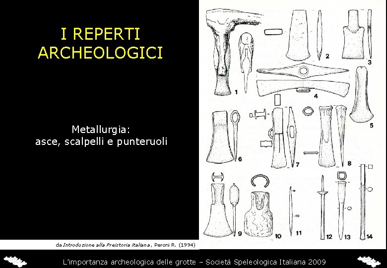 I REPERTI ARCHEOLOGICI Metallurgia: asce, scalpelli e punteruoli da Introduzione alla Preistoria italiana, Peroni