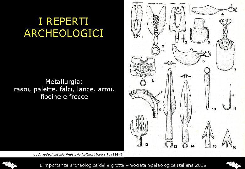 I REPERTI ARCHEOLOGICI Metallurgia: rasoi, palette, falci, lance, armi, fiocine e frecce da Introduzione