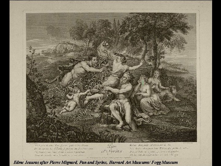 Edme Jeauras after Pierre Mignard, Pan and Syrinx, Harvard Art Museums/ Fogg Museum 