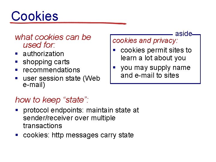 Cookies what cookies can be used for: § § authorization shopping carts recommendations user Cookies what cookies can be used for: § § authorization shopping carts recommendations user