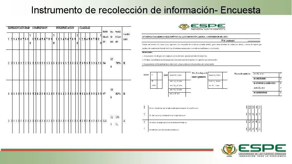 Instrumento de recolección de información- Encuesta 