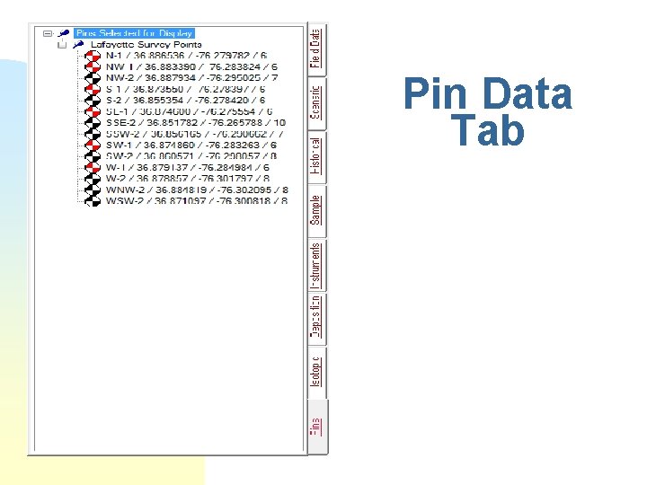 Pin Data Tab 