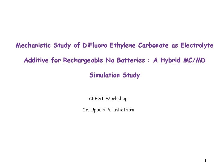 Mechanistic Study of Di. Fluoro Ethylene Carbonate as Electrolyte Additive for Rechargeable Na Batteries