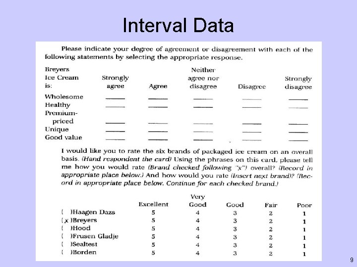 Interval Data 9 