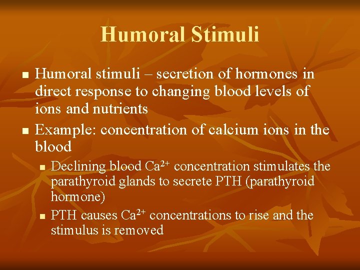 Endocrine System Overview n n n Endocrine system