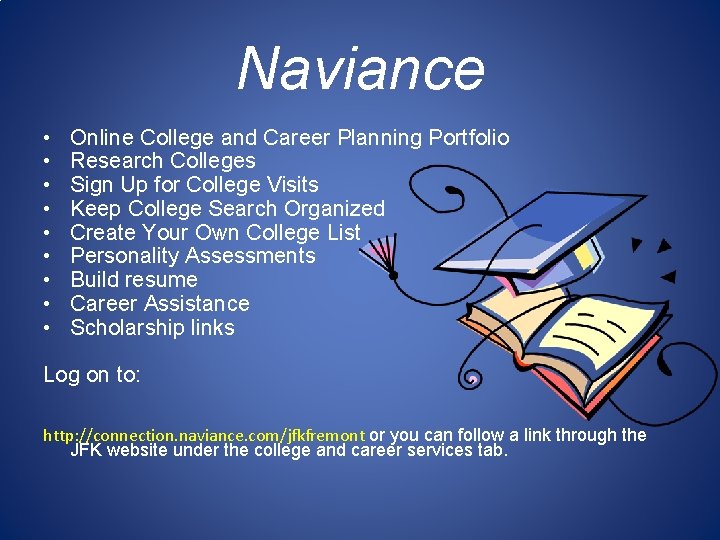 Naviance • • • Online College and Career Planning Portfolio Research Colleges Sign Up