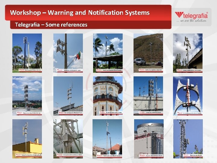 Workshop – Warning and Notification Systems Telegrafia – Some references 