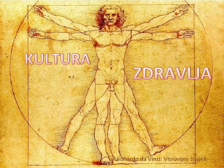 KULTURA ZDRAVLJA Leonardo da Vinci: Vitruvijev čovjek 