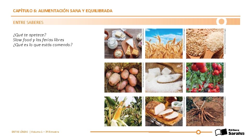 CAPÍTULO 6: ALIMENTACIÓN SANA Y EQUILIBRADA ENTRE SABERES ¿Qué te apetece? Slow food y