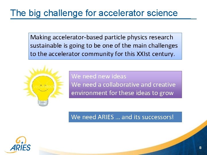 The big challenge for accelerator science Making accelerator-based particle physics research sustainable is going
