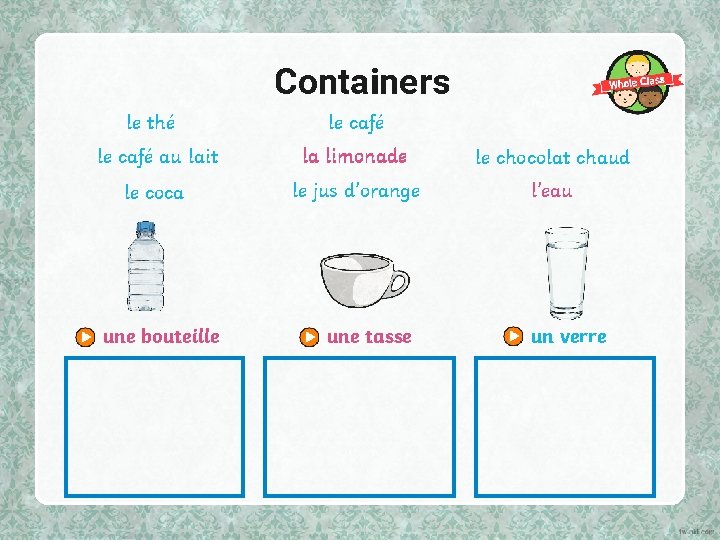 Containers le thé le café au lait la limonade le chocolat chaud le coca