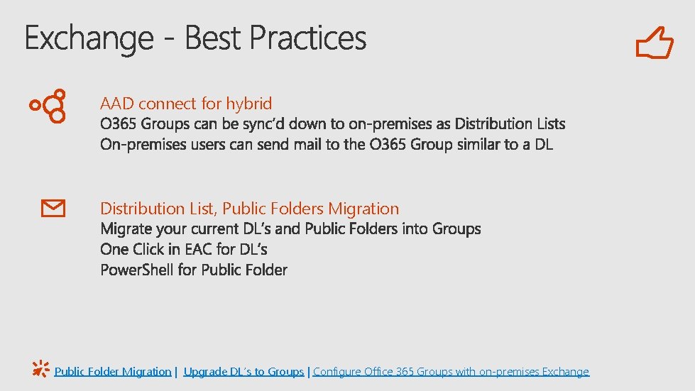 AAD connect for hybrid Distribution List, Public Folders Migration Public Folder Migration | Upgrade
