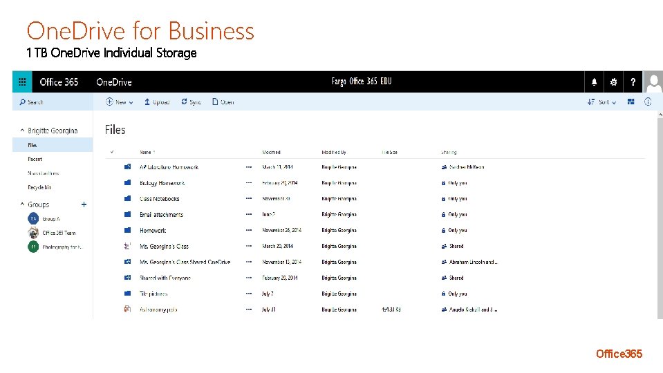 One. Drive for Business 1 TB One. Drive Individual Storage Office 365 One. Drive for Business 1 TB One. Drive Individual Storage Office 365