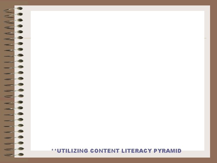 **UTILIZING CONTENT LITERACY PYRAMID 