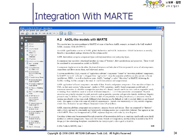 Integration With MARTE Copyright © 1998 -2008 ARTi. SAN Software Tools Ltd. All Rights