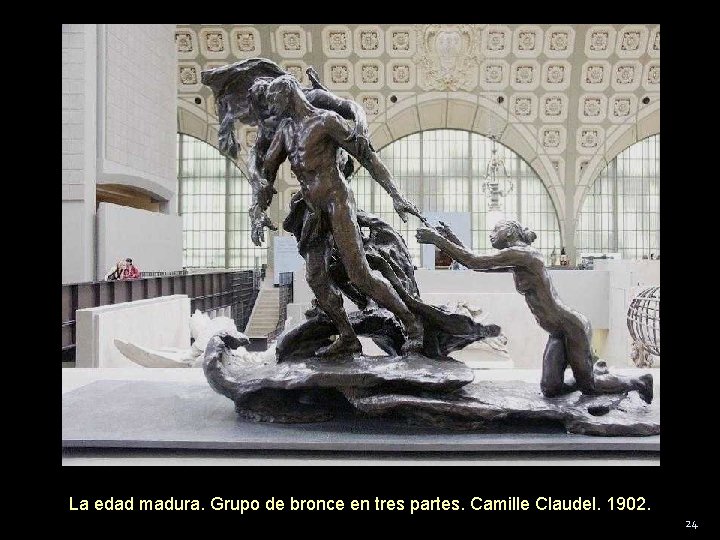 La edad madura. Grupo de bronce en tres partes. Camille Claudel. 1902. 24 