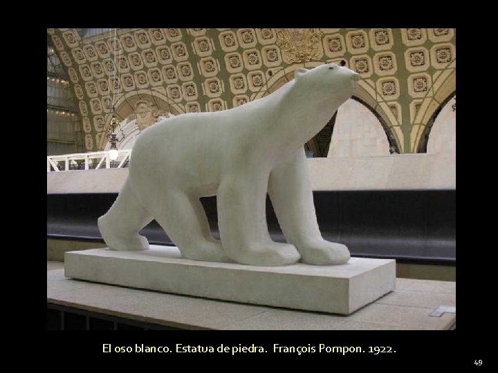 El oso blanco. Estatua de piedra. François Pompon. 1922. 49 