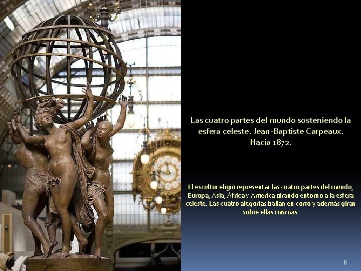 Las cuatro partes del mundo sosteniendo la esfera celeste. Jean-Baptiste Carpeaux. Hacia 1872. El