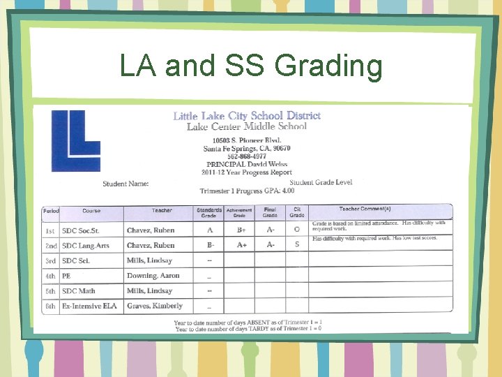 LA and SS Grading 