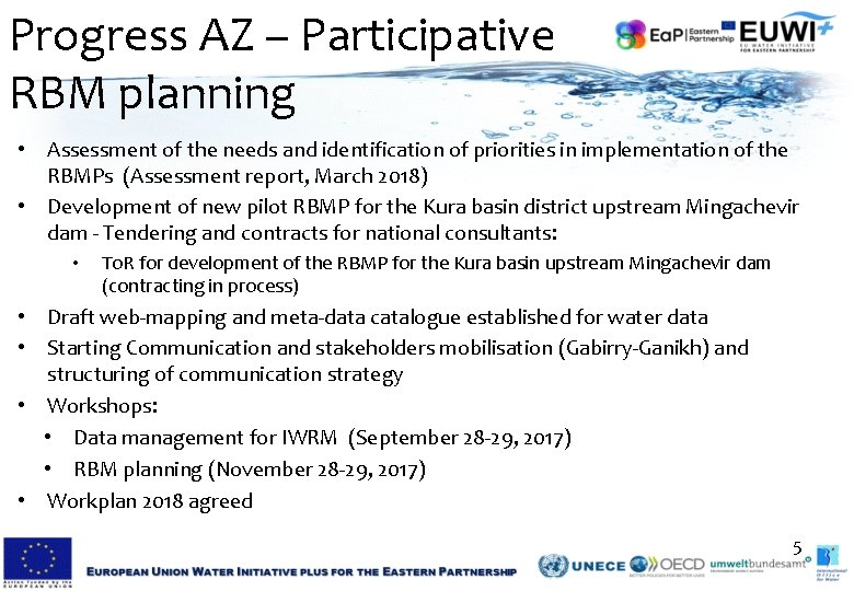 Progress AZ – Participative RBM planning • Assessment of the needs and identification of Progress AZ – Participative RBM planning • Assessment of the needs and identification of