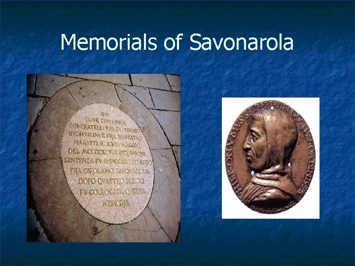 Memorials of Savonarola 