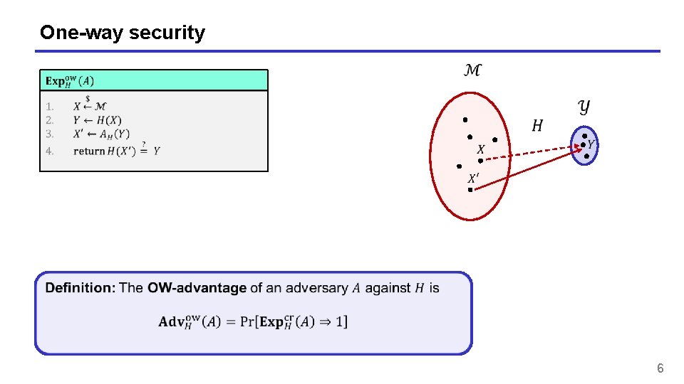 One-way security 6 One-way security 6