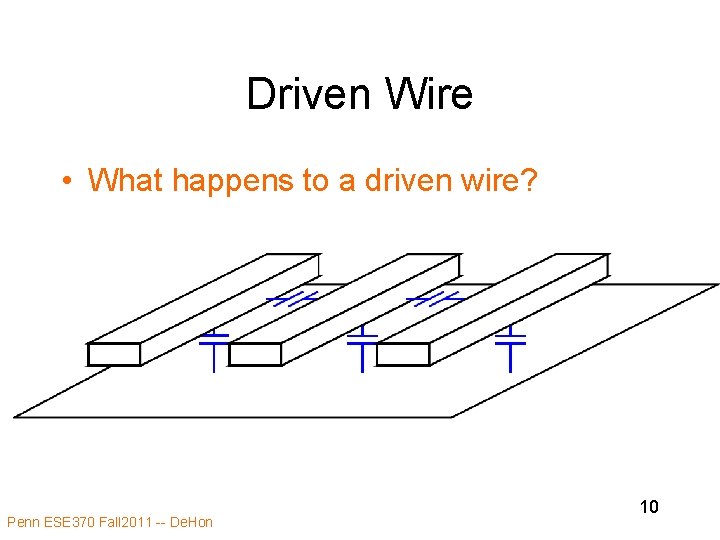 Driven Wire • What happens to a driven wire? Penn ESE 370 Fall 2011