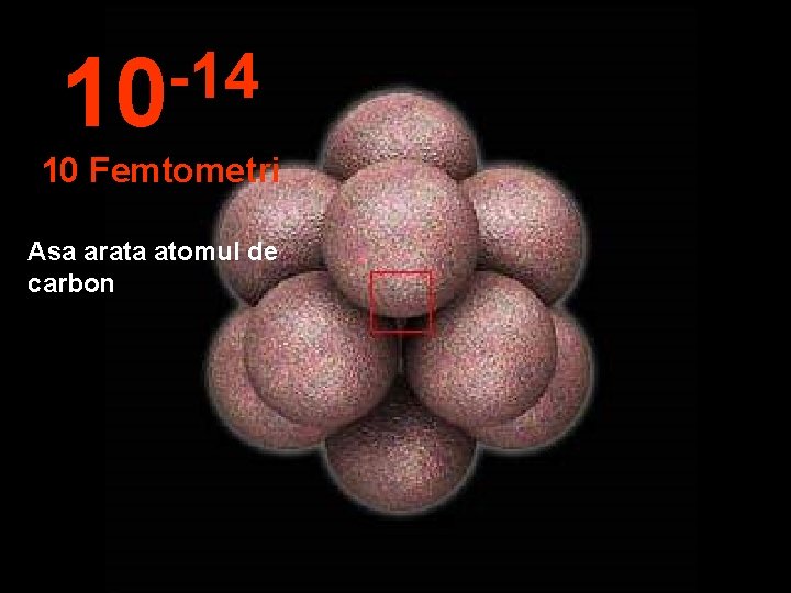 -14 10 10 Femtometri Asa arata atomul de carbon 