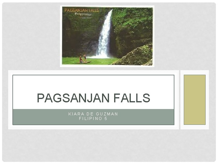 PAGSANJAN FALLS KIARA DE GUZMAN FILIPINO 5 