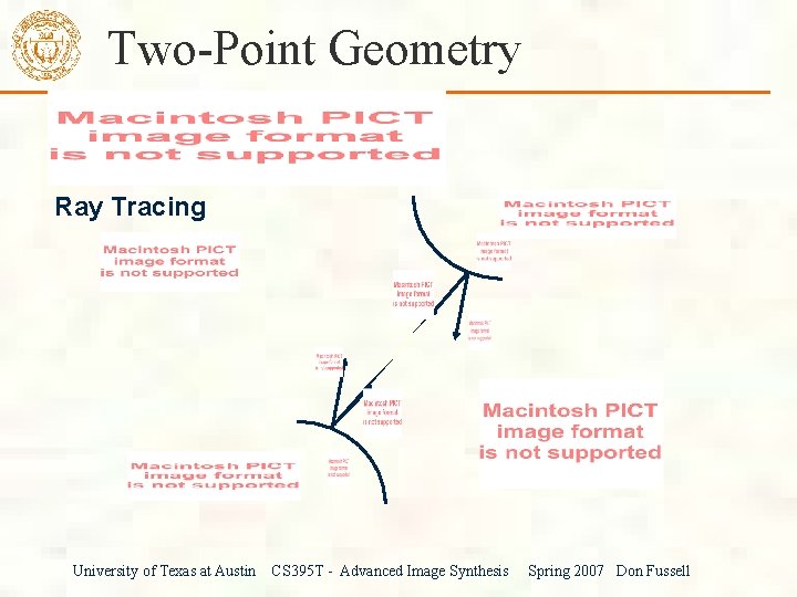 Two-Point Geometry Ray Tracing University of Texas at Austin CS 395 T - Advanced