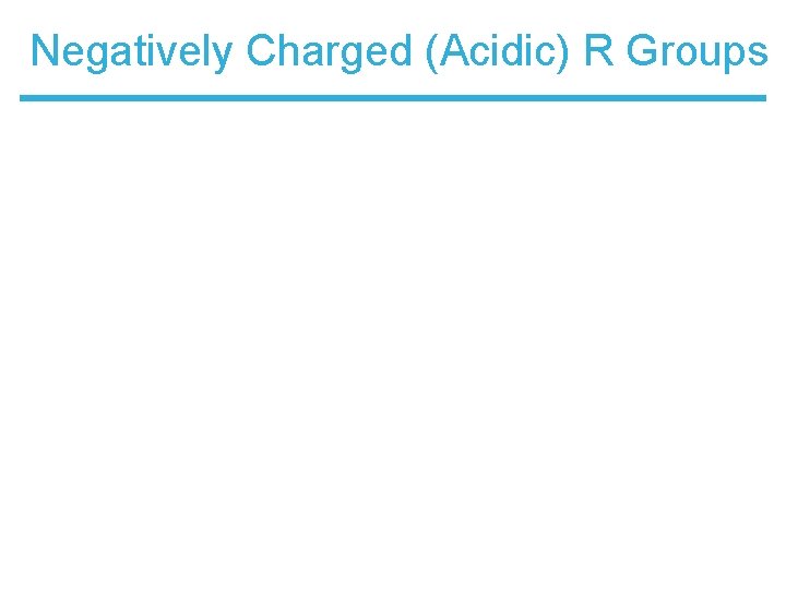 Negatively Charged (Acidic) R Groups 