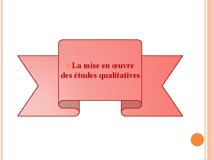  La mise en œuvre des études qualitatives 