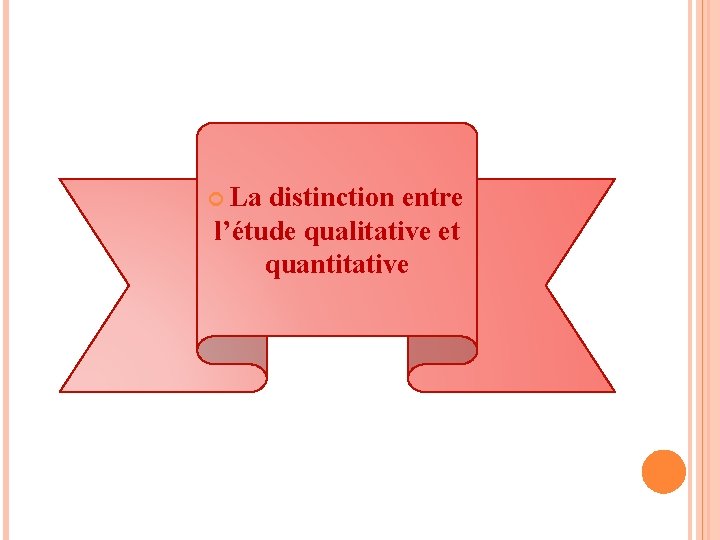  La distinction entre l’étude qualitative et quantitative 