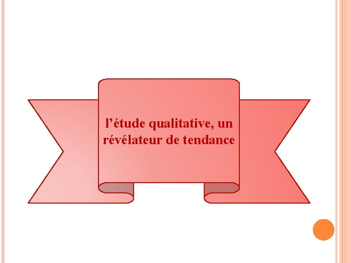 l’étude qualitative, un révélateur de tendance 