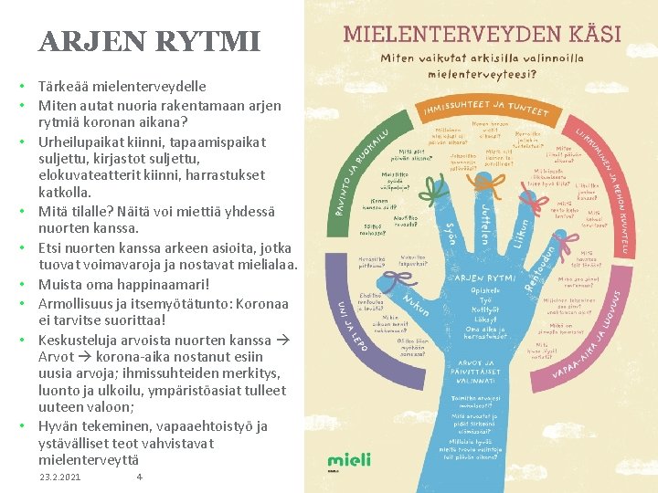 ARJEN RYTMI • Tärkeää mielenterveydelle • Miten autat nuoria rakentamaan arjen rytmiä koronan aikana?