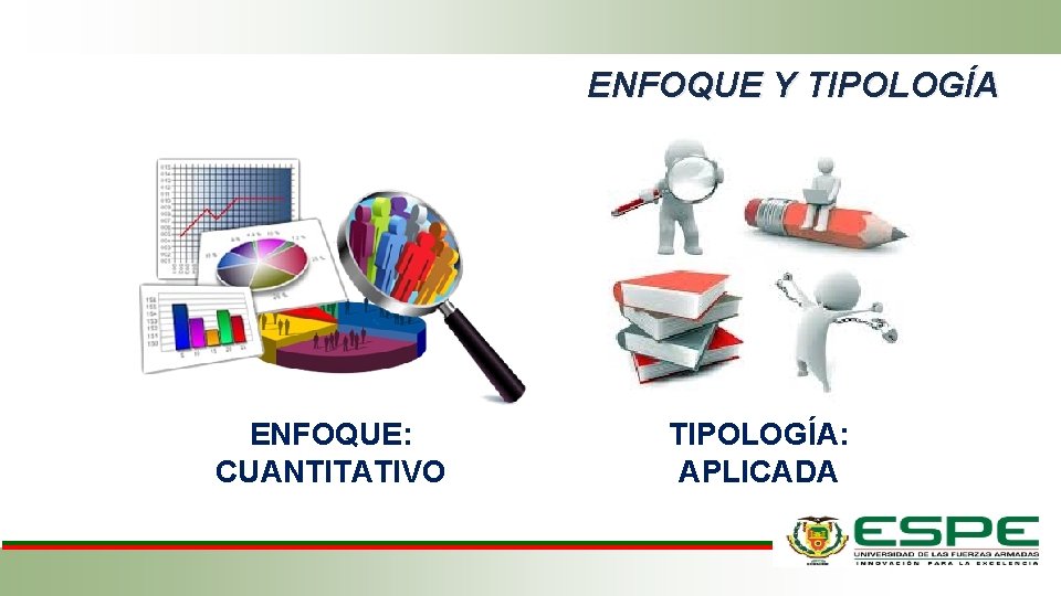 ENFOQUE Y TIPOLOGÍA ENFOQUE: CUANTITATIVO TIPOLOGÍA: APLICADA 