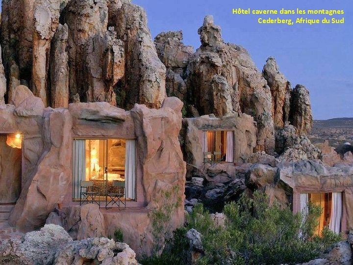 Hôtel caverne dans les montagnes Cederberg, Afrique du Sud 