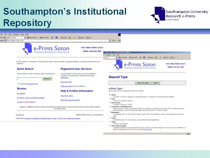 Southampton’s Institutional Repository 