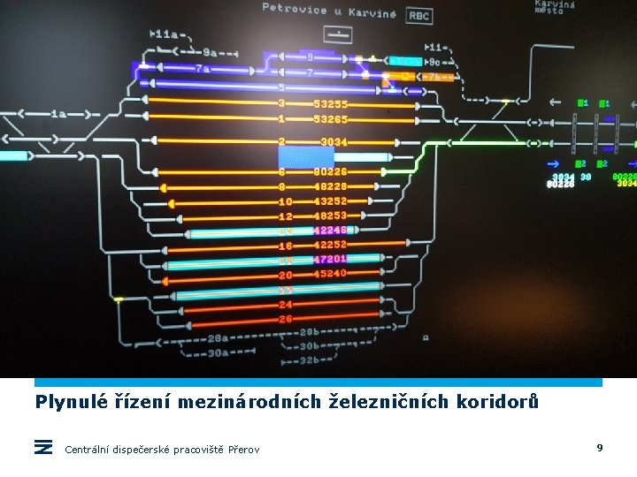 Plynulé řízení mezinárodních železničních koridorů Centrální dispečerské pracoviště Přerov 9 Plynulé řízení mezinárodních železničních koridorů Centrální dispečerské pracoviště Přerov 9