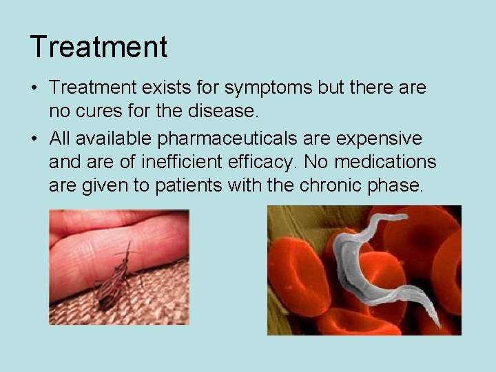 Treatment • Treatment exists for symptoms but there are no cures for the disease. Treatment • Treatment exists for symptoms but there are no cures for the disease.
