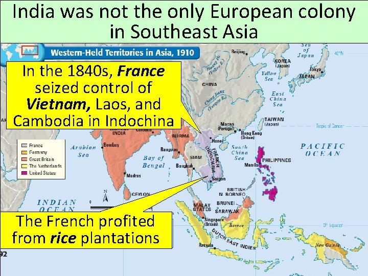 India was not the only European colony in Southeast Asia In the 1840 s,
