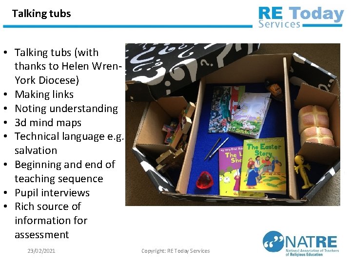 Talking tubs • Talking tubs (with thanks to Helen Wren. York Diocese) • Making