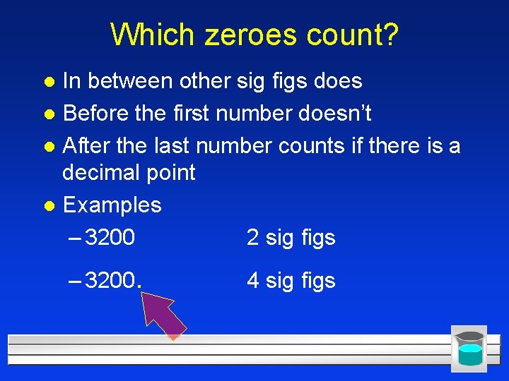 Which zeroes count? In between other sig figs does l Before the first number