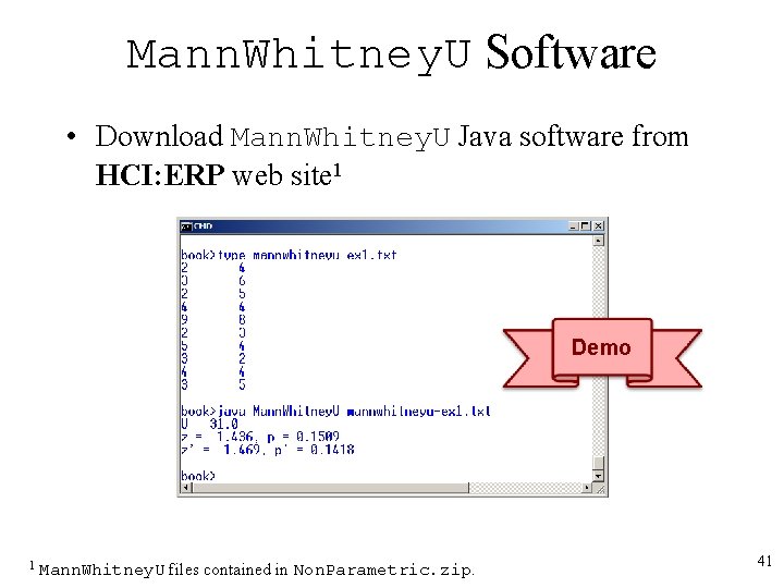 Mann. Whitney. U Software • Download Mann. Whitney. U Java software from HCI: ERP