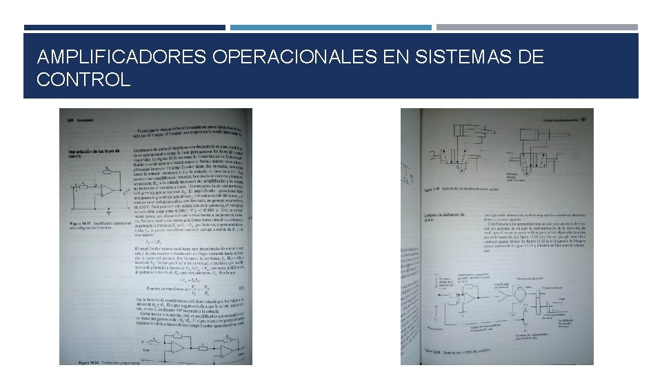 AMPLIFICADORES OPERACIONALES EN SISTEMAS DE CONTROL AMPLIFICADORES OPERACIONALES EN SISTEMAS DE CONTROL