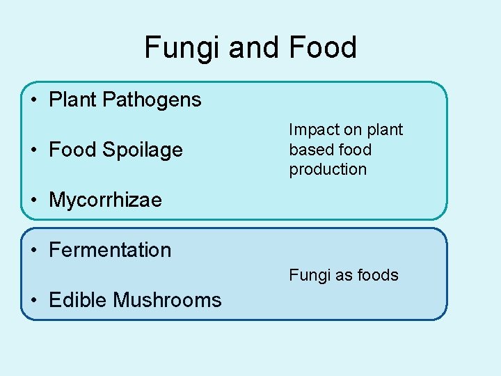 Fungi and Food • Plant Pathogens • Food Spoilage Impact on plant based food