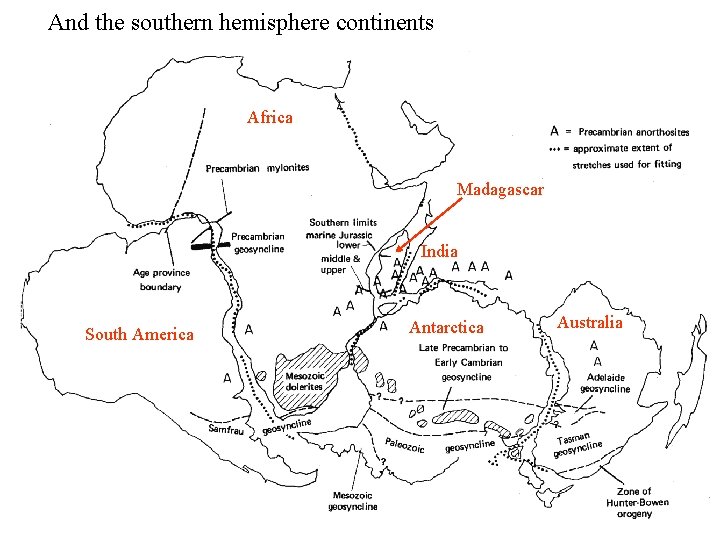 And the southern hemisphere continents Africa Madagascar India South America Antarctica Australia 