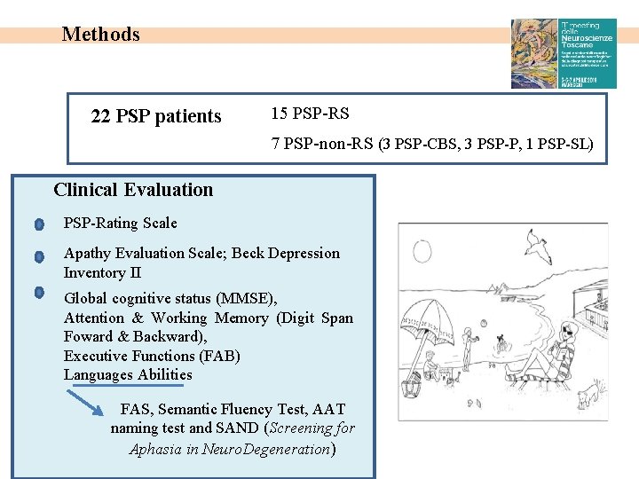 Methods 22 PSP patients 15 PSP-RS 7 PSP-non-RS (3 PSP-CBS, 3 PSP-P, 1 PSP-SL)